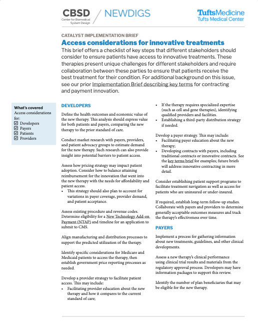 Thumbnail image of the Access Considerations Implementation Brief