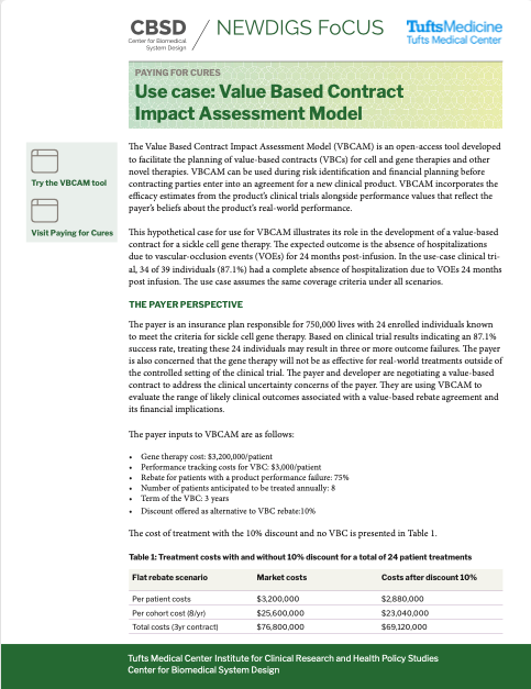 Preview of the VBCAM Use Case document