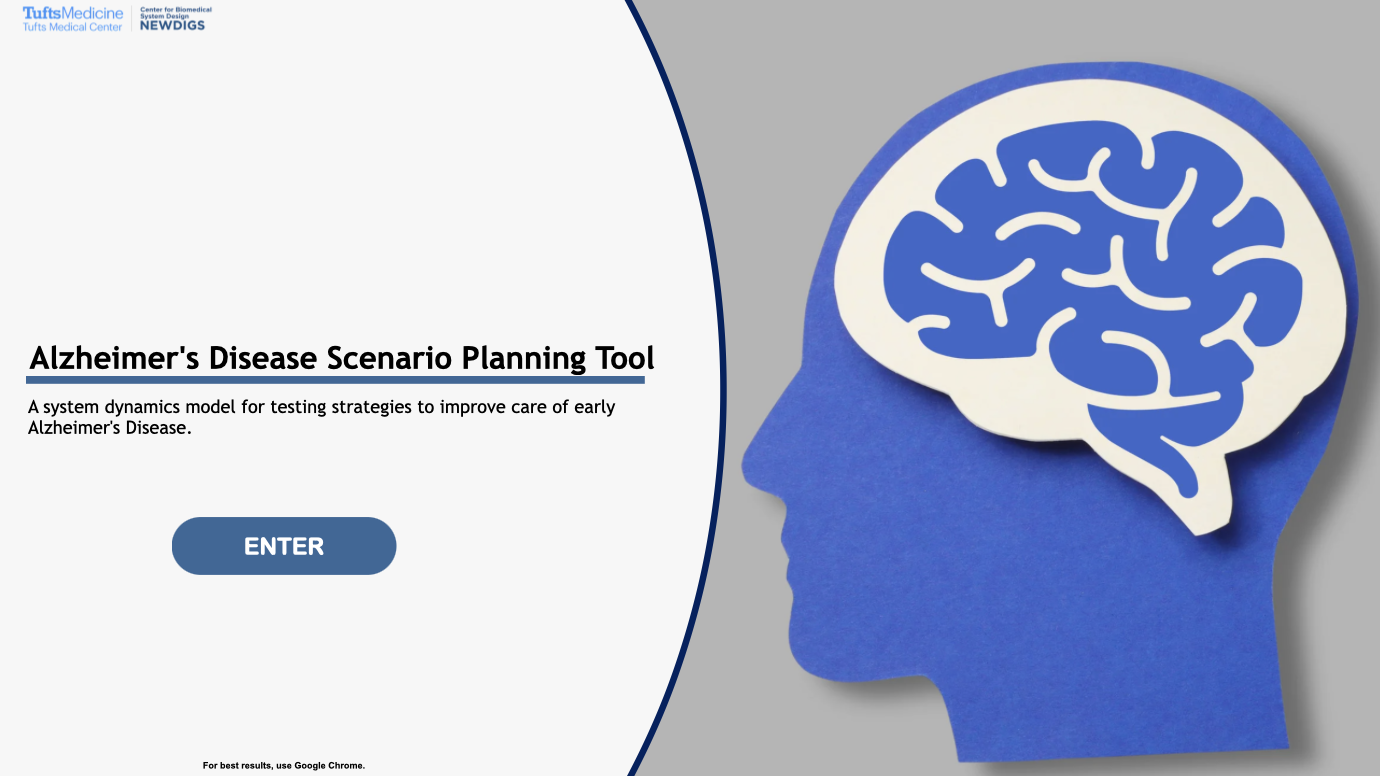 Alzheimer's Disease scenarios planning simulation poster